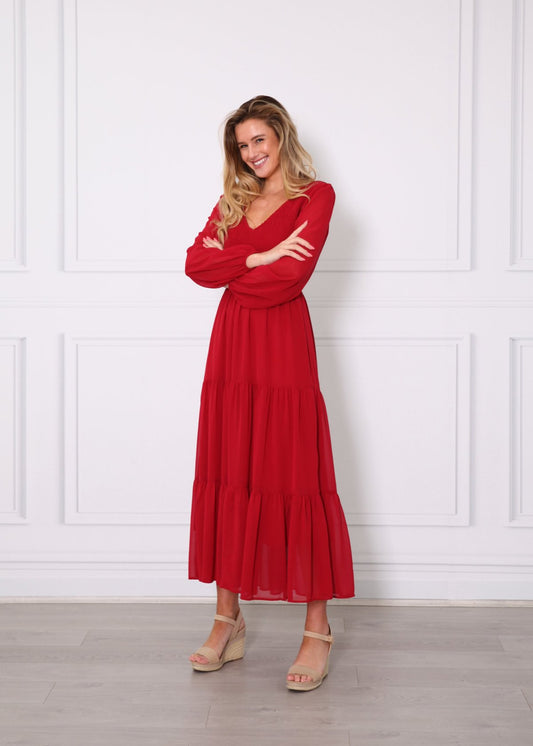 RED ASHLEIGH DRESS